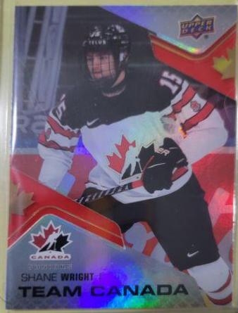 Shane Wright #CA-18 Hockey Cards 2022 Upper Deck Team Canada Juniors Acetates