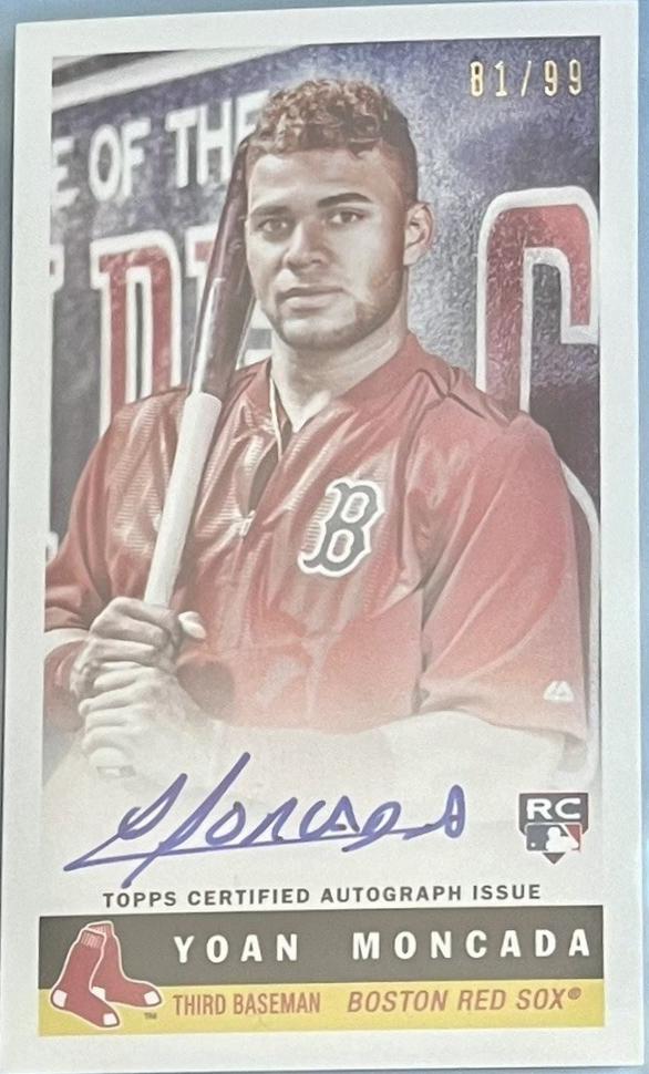 Yoan Moncada #59BA-YM Baseball Cards 2017 Topps Archives 1959 Bazooka Autographs