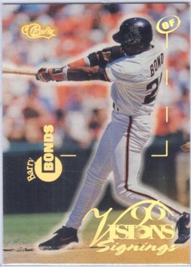 Barry Bonds #80 Baseball Cards 1996 Classic Visions Signings