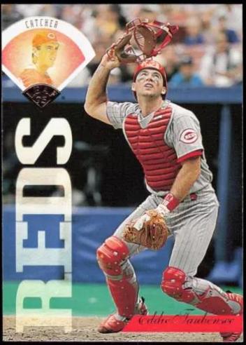 Eddie Taubensee #23 Baseball Cards 1995 Leaf