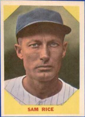 Sam Rice #34 Baseball Cards 1960 Fleer
