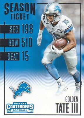 Golden Tate III #32 Football Cards 2016 Panini Contenders