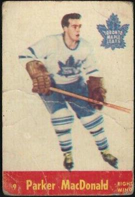 Parker MacDonald #9 Hockey Cards 1955 Parkhurst