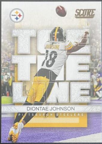 Diontae Johnson #TL-DJ Football Cards 2022 Panini Score Toe the Line