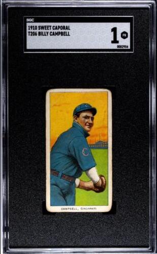 Billy Campbell #NNO Baseball Cards 1909 T206 Sweet Caporal 350 Factory 30