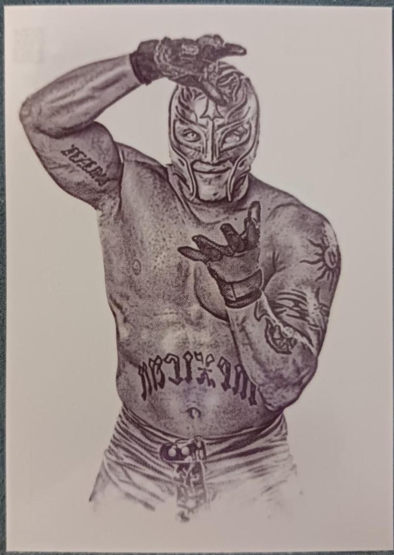 Rey Mysterio Tattoo #9/10 Wrestling Cards 2008 Topps WWE Ultimate Rivals