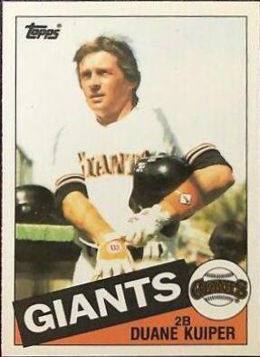 Duane Kuiper #22 Baseball Cards 1985 Topps Tiffany