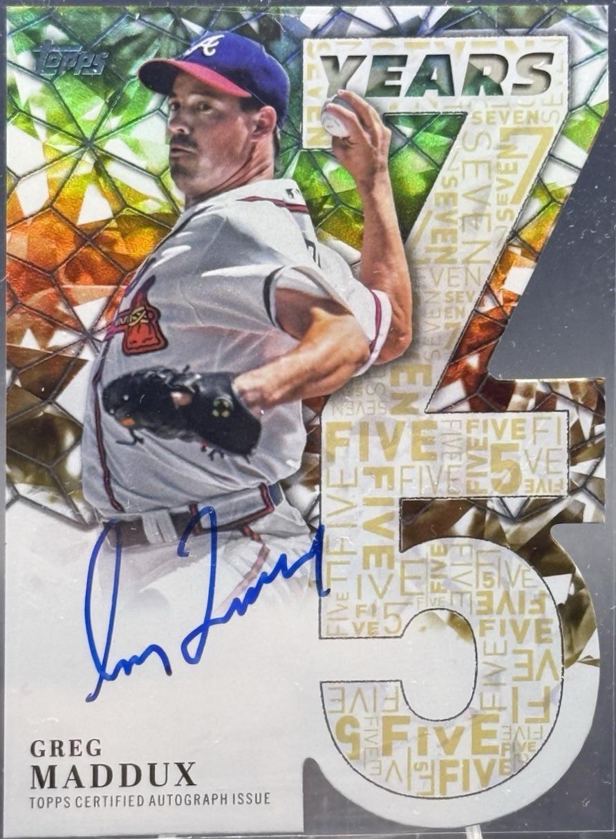 Greg Maddux [Gold] #75YA-GMX Prices | 2026 Topps 75 Years Of Topps Die ...