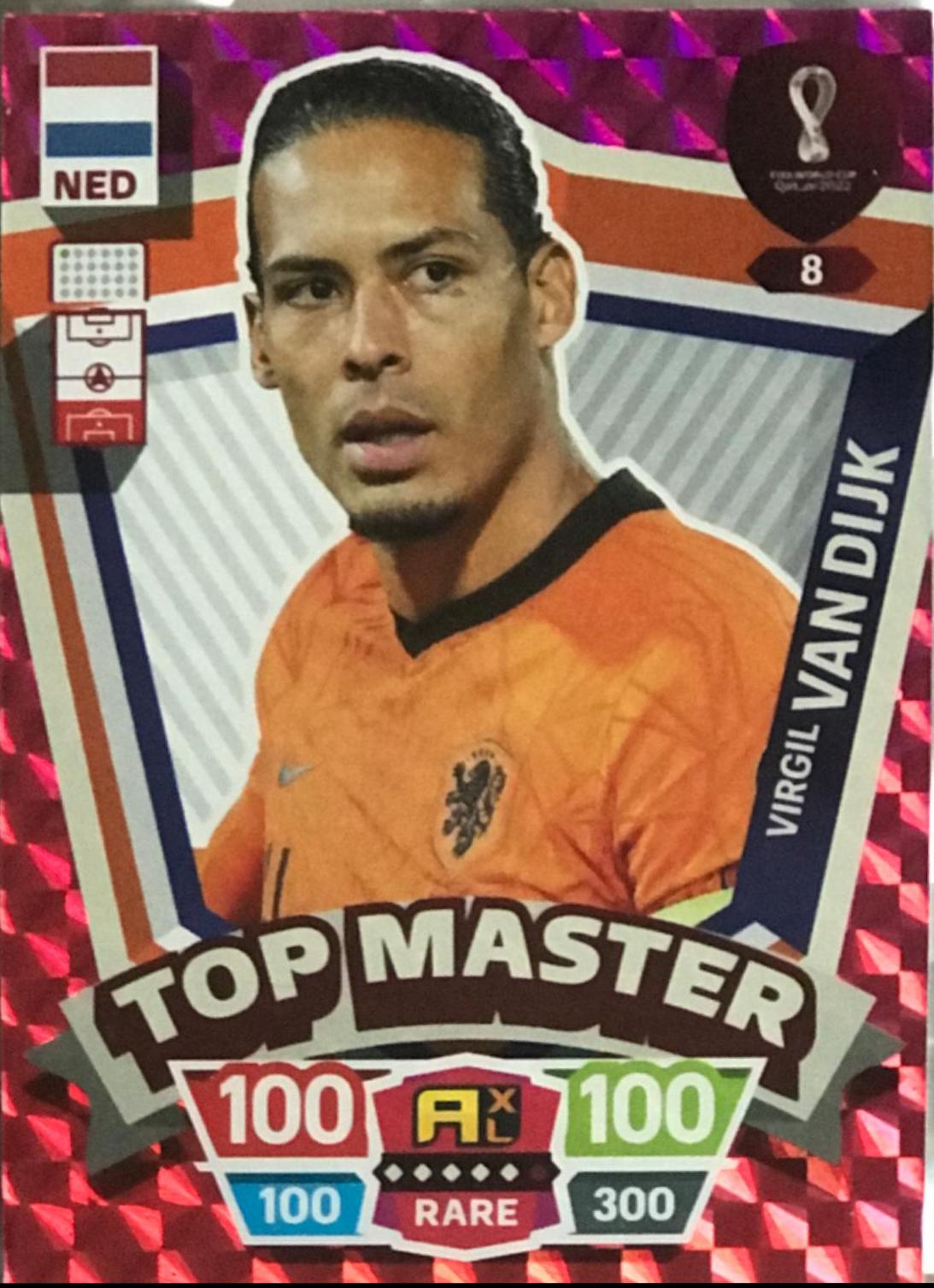 Virgil Van Dijk #8 Soccer Cards 2022 Panini Adrenalyn XL FIFA World Cup Qatar
