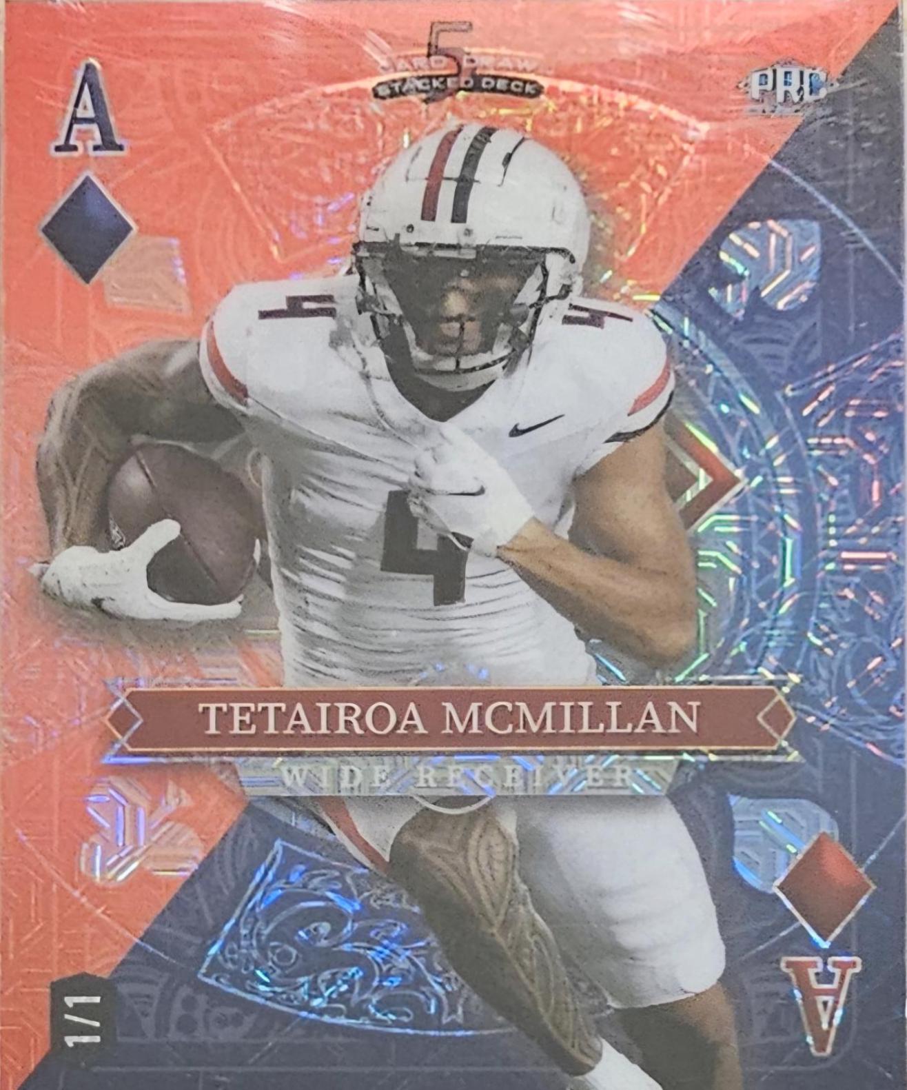 Tetairoa McMillan #SDJD-TMN 2024 Wild Card 5 Card Draw Stacked Deck Football