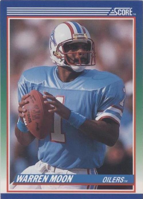 Warren Moon #105 Football Cards 1990 Panini Score