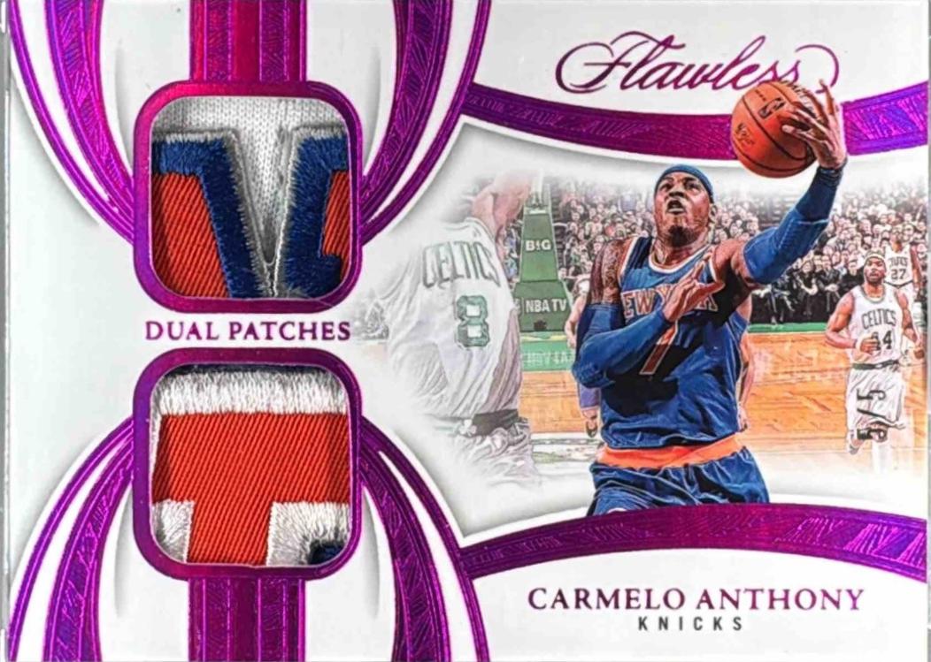 Carmelo Anthony [Fuscia] #24 Prices | 2024 Panini Flawless Dual Patch |  Basketball Cards, image size:1052x749