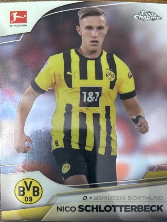 Nico Schlotterbeck #31 Soccer Cards 2022 Topps Chrome Bundesliga