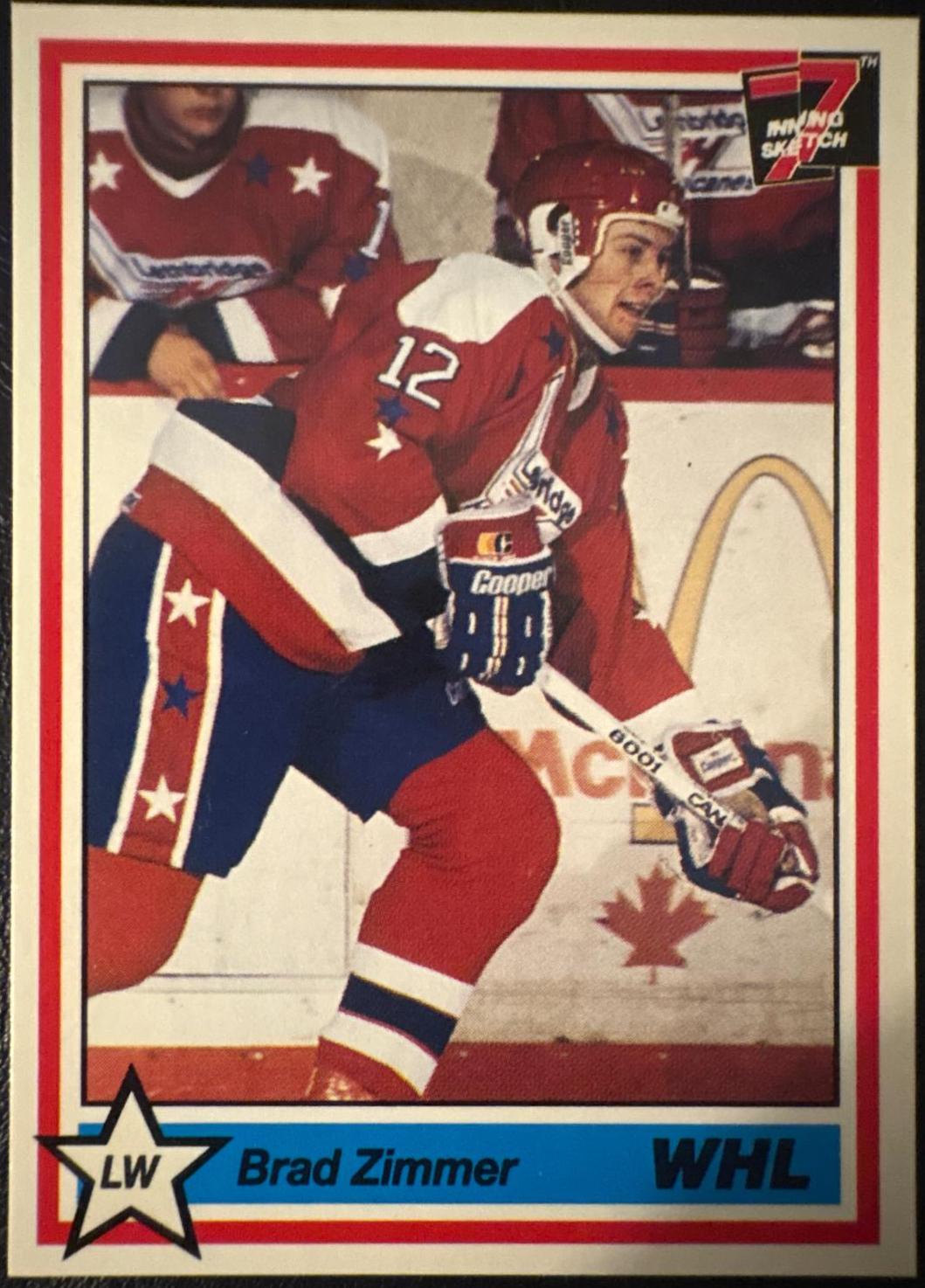 Brad Zimmer #125 1990 7th Inning Sketch Whl Hockey