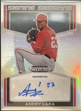 Andry Lara #SS-AL Baseball Cards 2022 Panini Prizm Draft Picks Signing Sessions