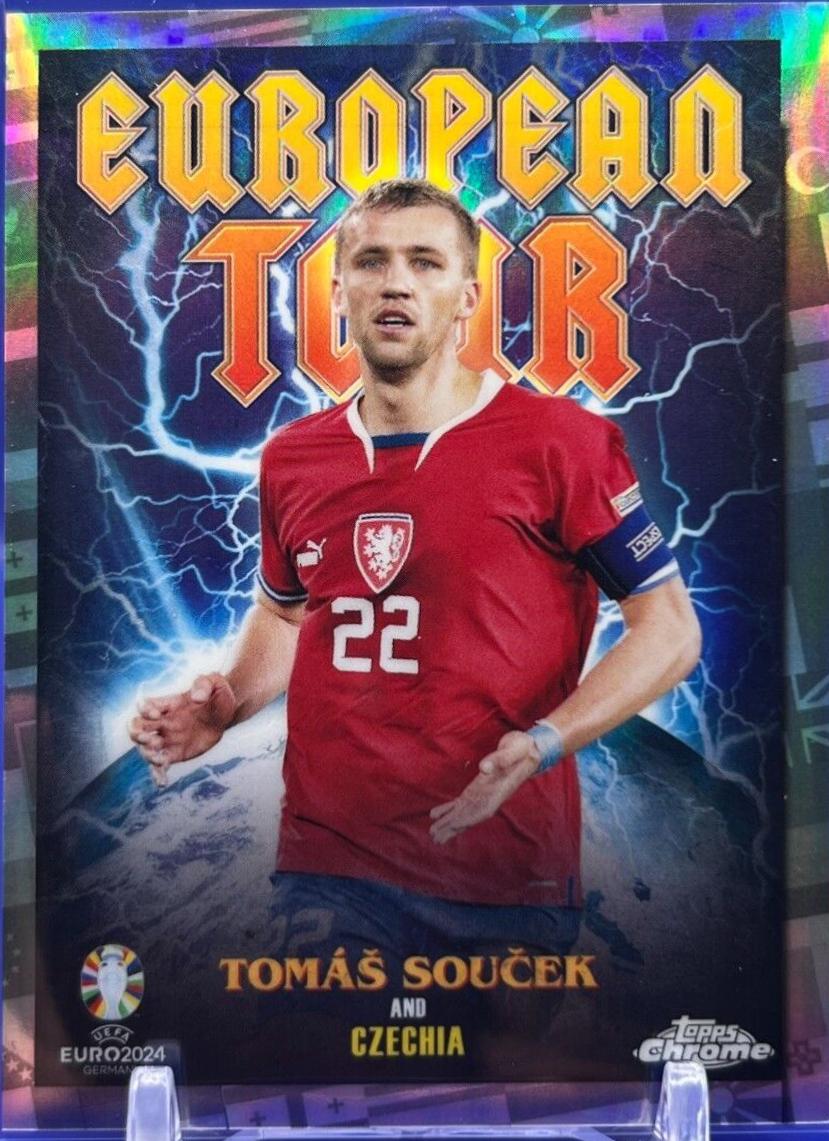 Tomas Soucek #ET-2 Soccer Cards 2024 Topps Chrome UEFA Euro Tour