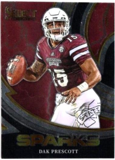 Dak Prescott #SPR-DP Football Cards 2023 Panini Select Draft Picks Sparks