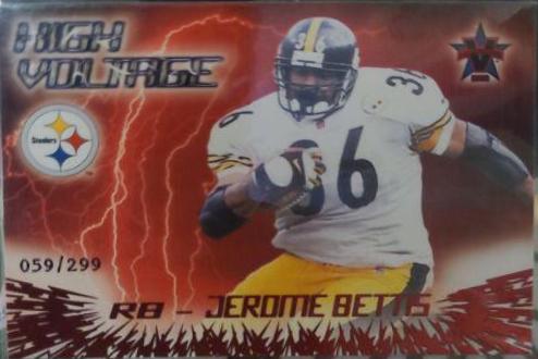 Jerome Bettis #25 Football Cards 2000 Pacific Vanguard High Voltage