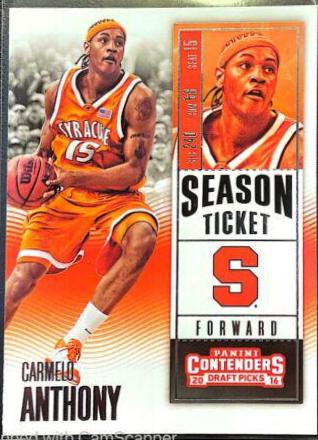 Carmelo Anthony #15 Basketball Cards 2016 Panini Contenders Draft Picks