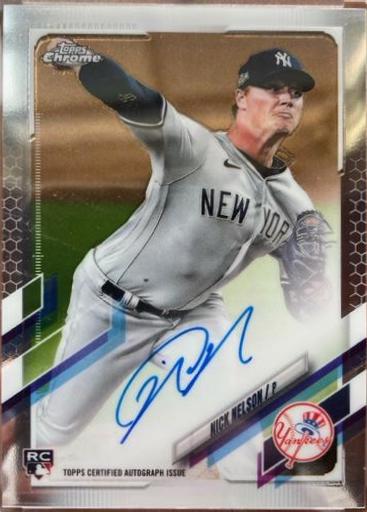 Nick Nelson #RA-NNE Baseball Cards 2021 Topps Chrome Rookie Autographs