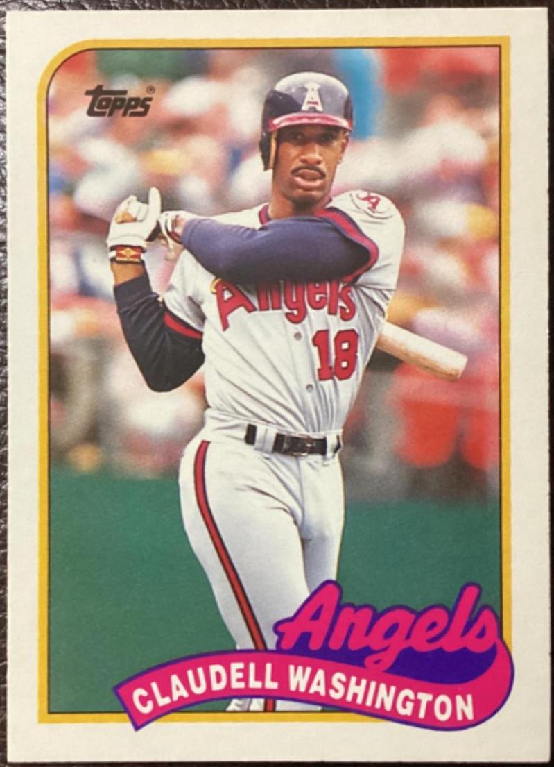Claudell Washington #125T Baseball Cards 1989 Topps Traded