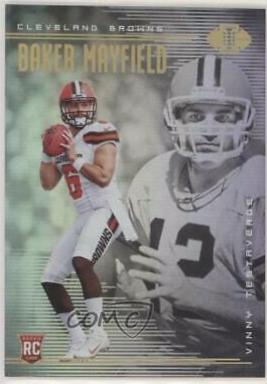Baker Mayfield, Vinny Testaverde #2 Football Cards 2018 Panini Illusions