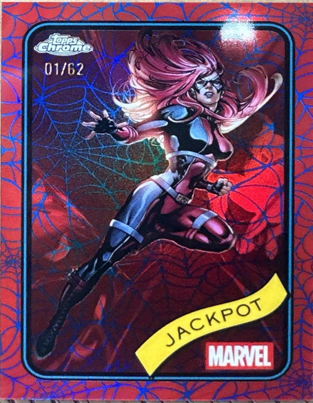 Jackpot Blue & Red Spider Web Refractor