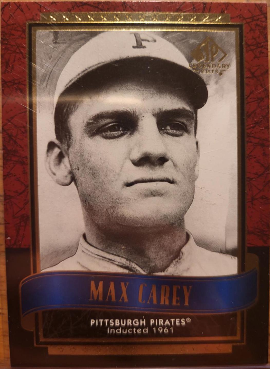 Max Carey #87 Baseball Cards 2003 SP Legendary Cuts