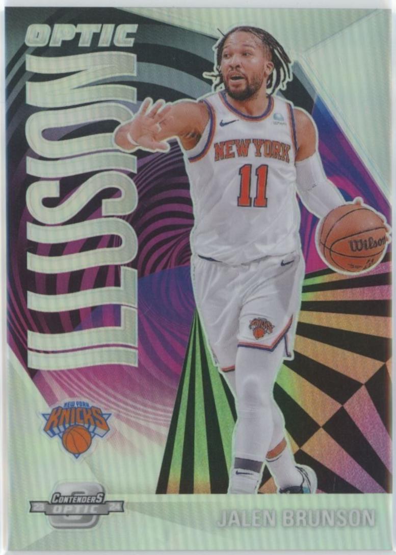 Jalen Brunson #2 Basketball Cards 2023 Panini Contenders Optic Illusion