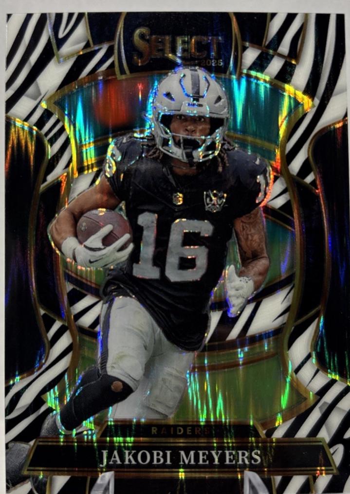 2025 Panini Select Jakobi Meyers [Zebra Prizm] #5 card