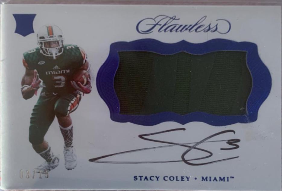 Stacy coley #RPA-SC Football Cards 2017 Panini Flawless Collegiate