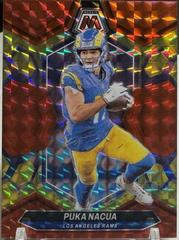 Puka Nacua [Fusion Red Yellow Choice] #130 Football Cards 2024 Panini Mosaic Prices