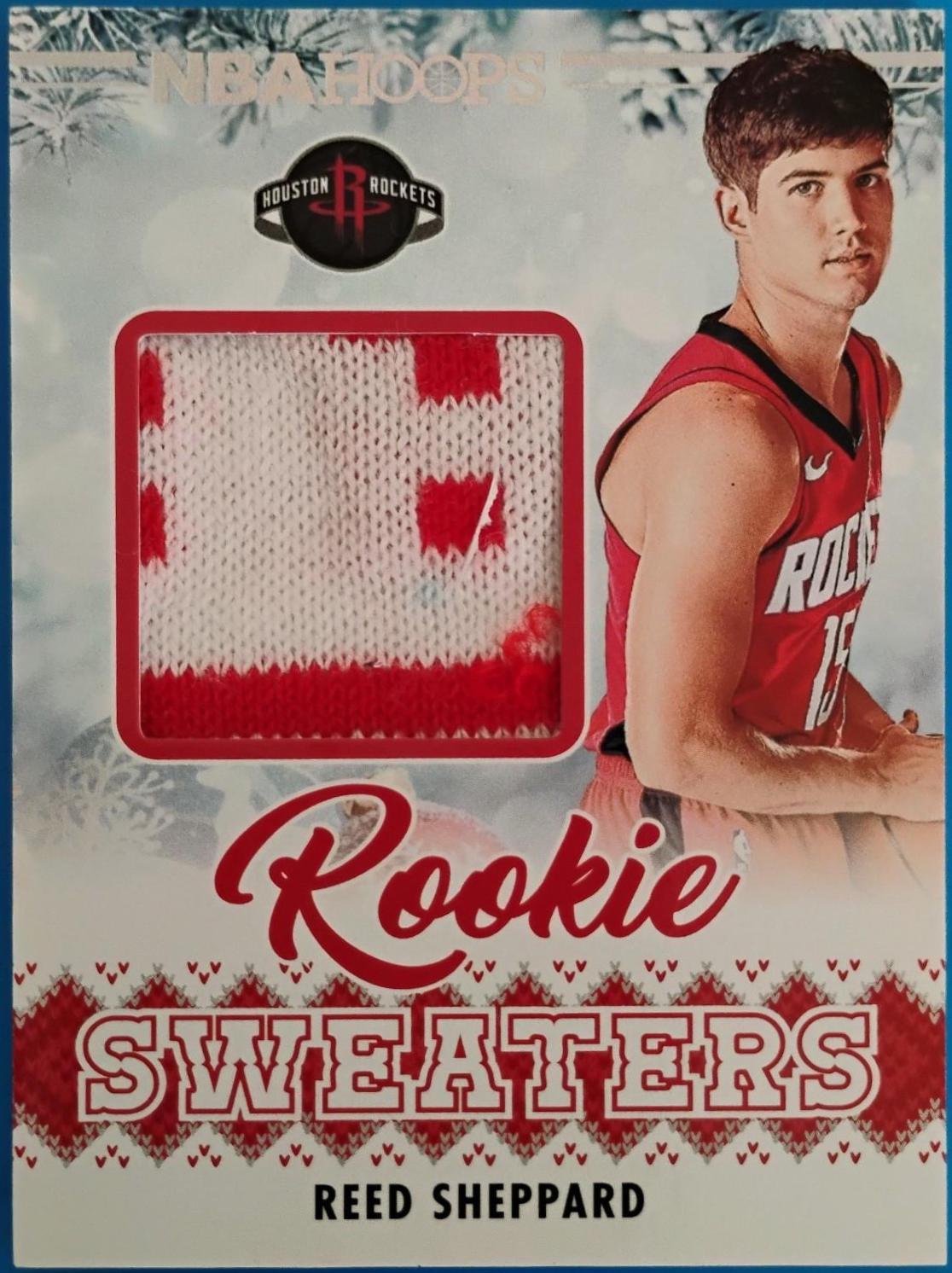 Reed Sheppard #RS-REE Basketball Cards 2024 Panini NBA Hoops Rookie Sweaters