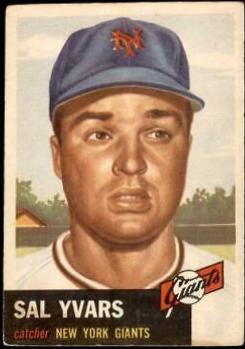 Sal Yvars #11 Baseball Cards 1953 Topps
