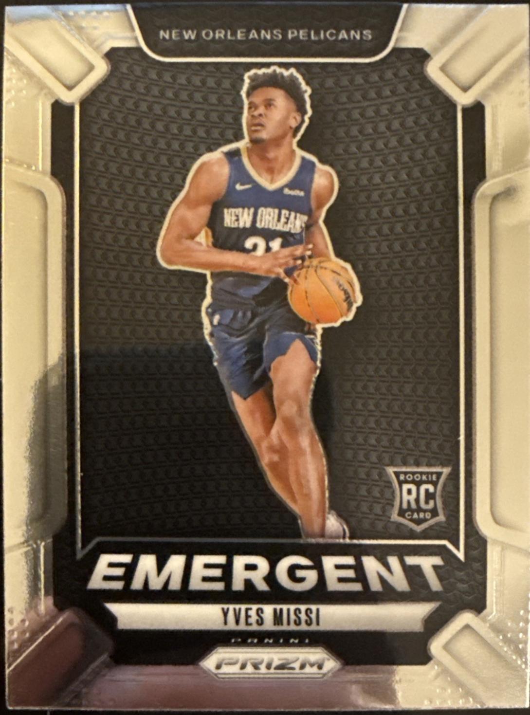 Yves Missi #21 Basketball Cards 2024 Panini Prizm Emergent