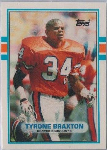 Tyrone Braxton #82T Football Cards 1989 Topps Traded