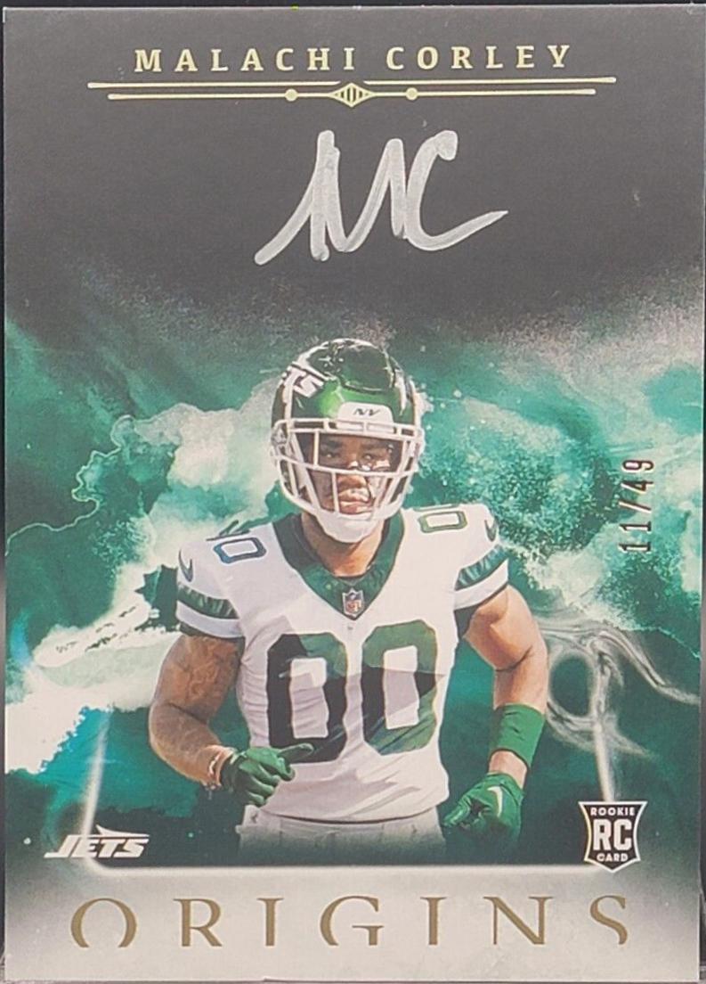 Malachi Corley #OA-MCO Football Cards 2024 Panini Origins Autographs Silver Ink