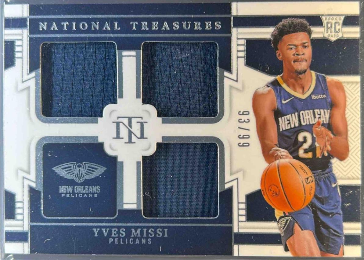Yves Missi #2 2024 Panini National Treasures Rookie Triple Materials Basketball