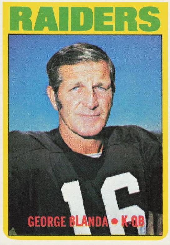 George Blanda #235 Football Cards 1972 Topps