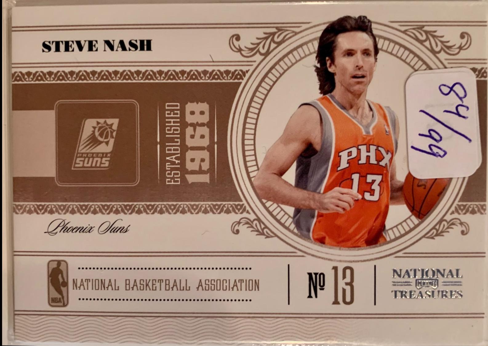 Steve Nash #80 2010 Panini National Treasures Basketball