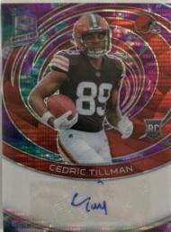 Cedric Tillman #38 Football Cards 2023 Panini Spectra Rookie Autograph Celestial