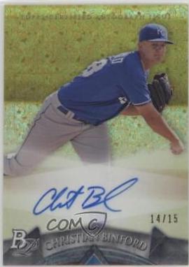 Christian Binford #AP-CB Baseball Cards 2014 Bowman Platinum Autograph Prospects
