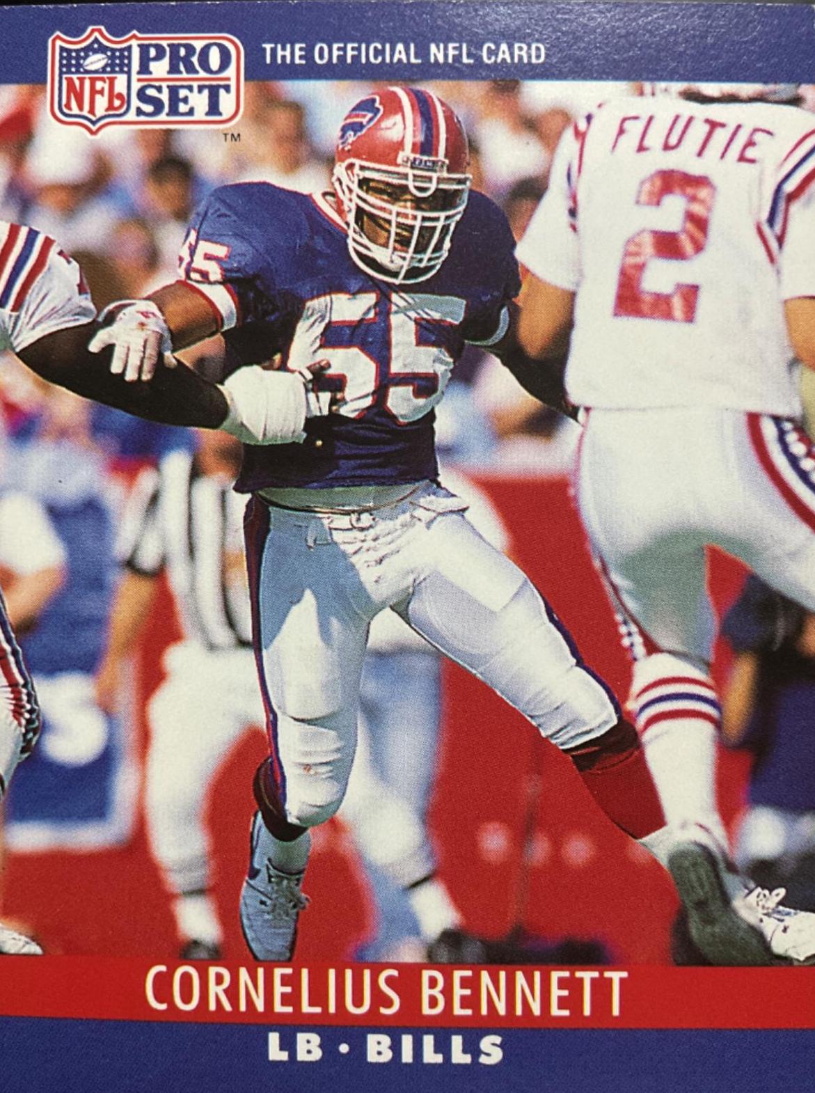 Cornelius Bennett #39 Football Cards 1990 Pro Set