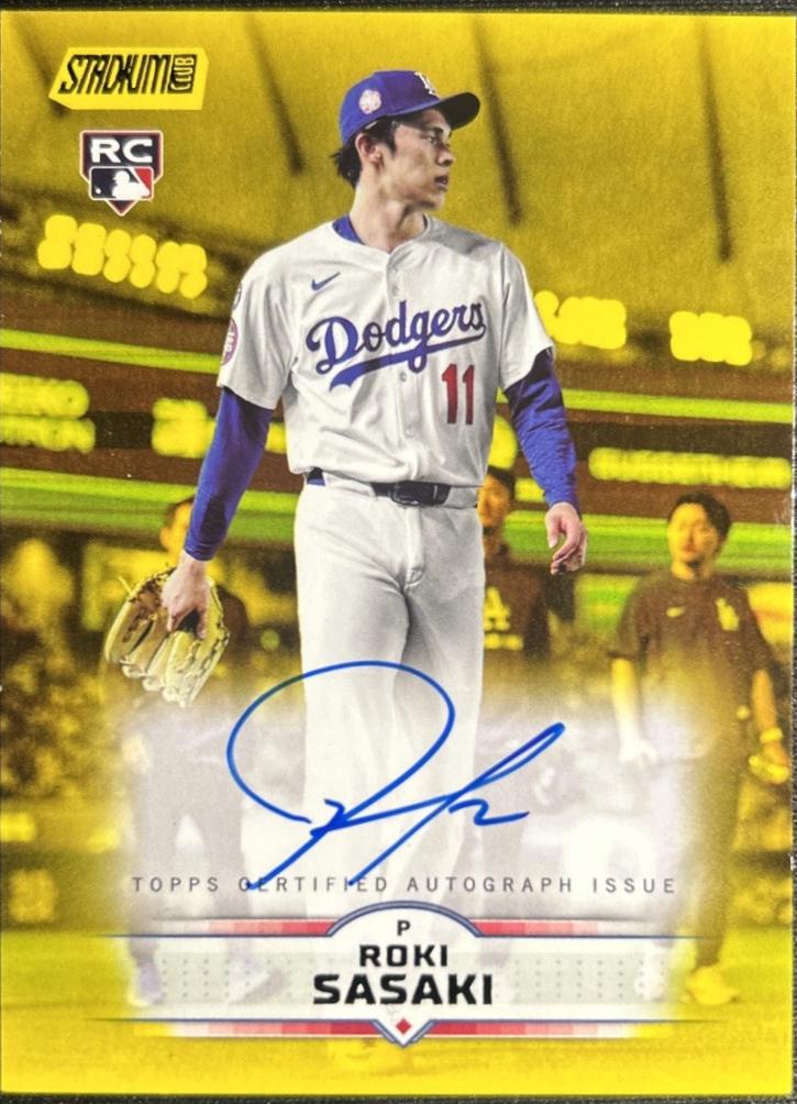 Roki Sasaki [Yellow] #SCBA-RS Prices | 2025 Topps Stadium Club