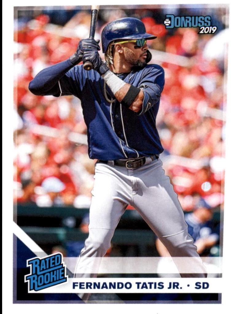 Fernando Tatis Jr #254 Baseball Cards 2019 Panini Donruss