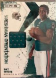 Pat White #31 Football Cards 2009 Panini Donruss Rookies & Stars Freshman Orientation Jersey