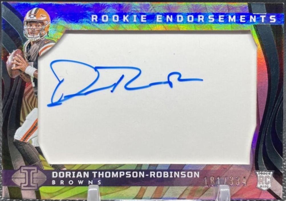 Dorian Thompson-Robinson #RE-DTR Football Cards 2023 Panini Illusions Rookie Endorsement