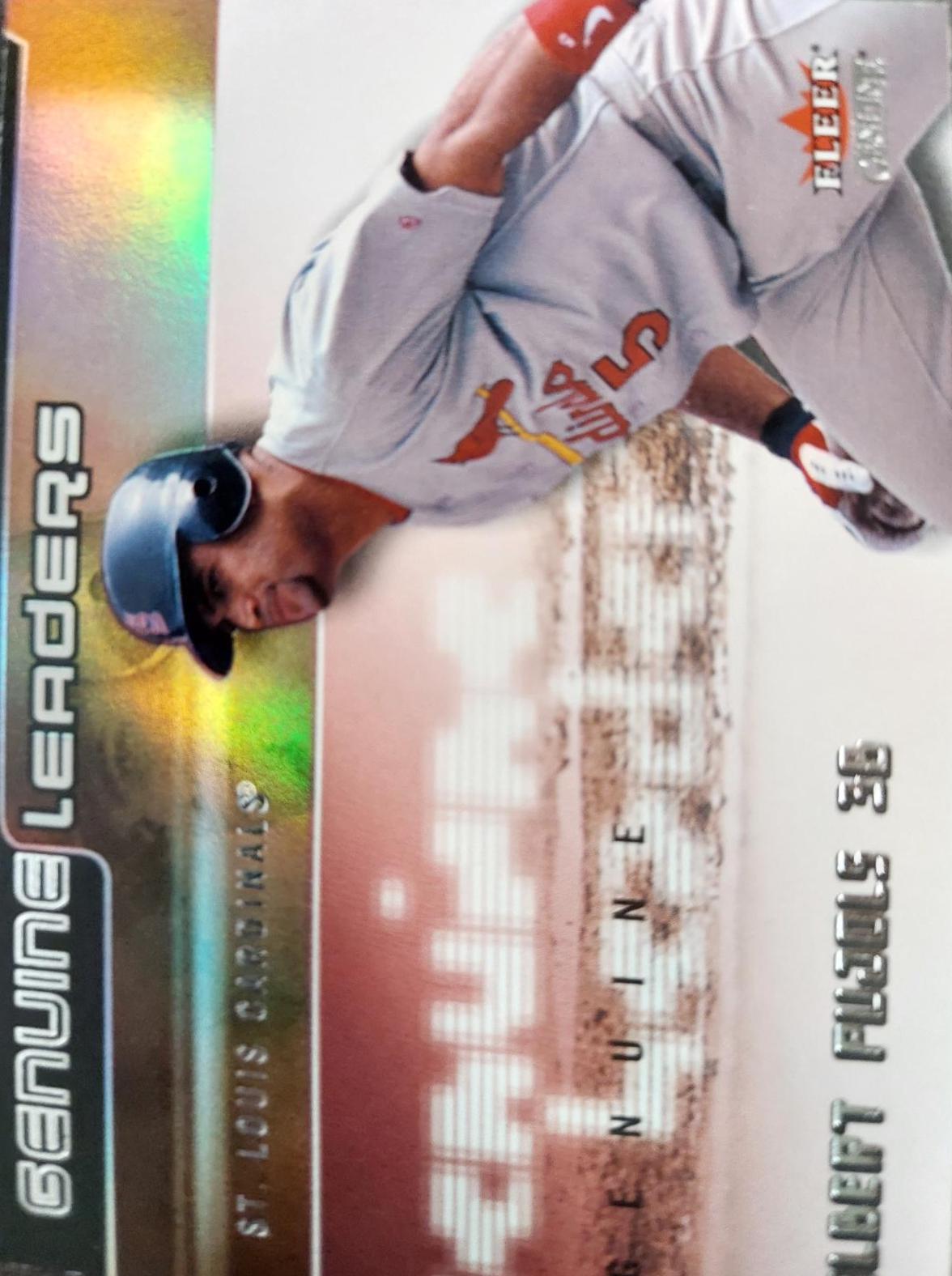 Albert Pujols #7 Baseball Cards 2002 Fleer Genuine Leaders