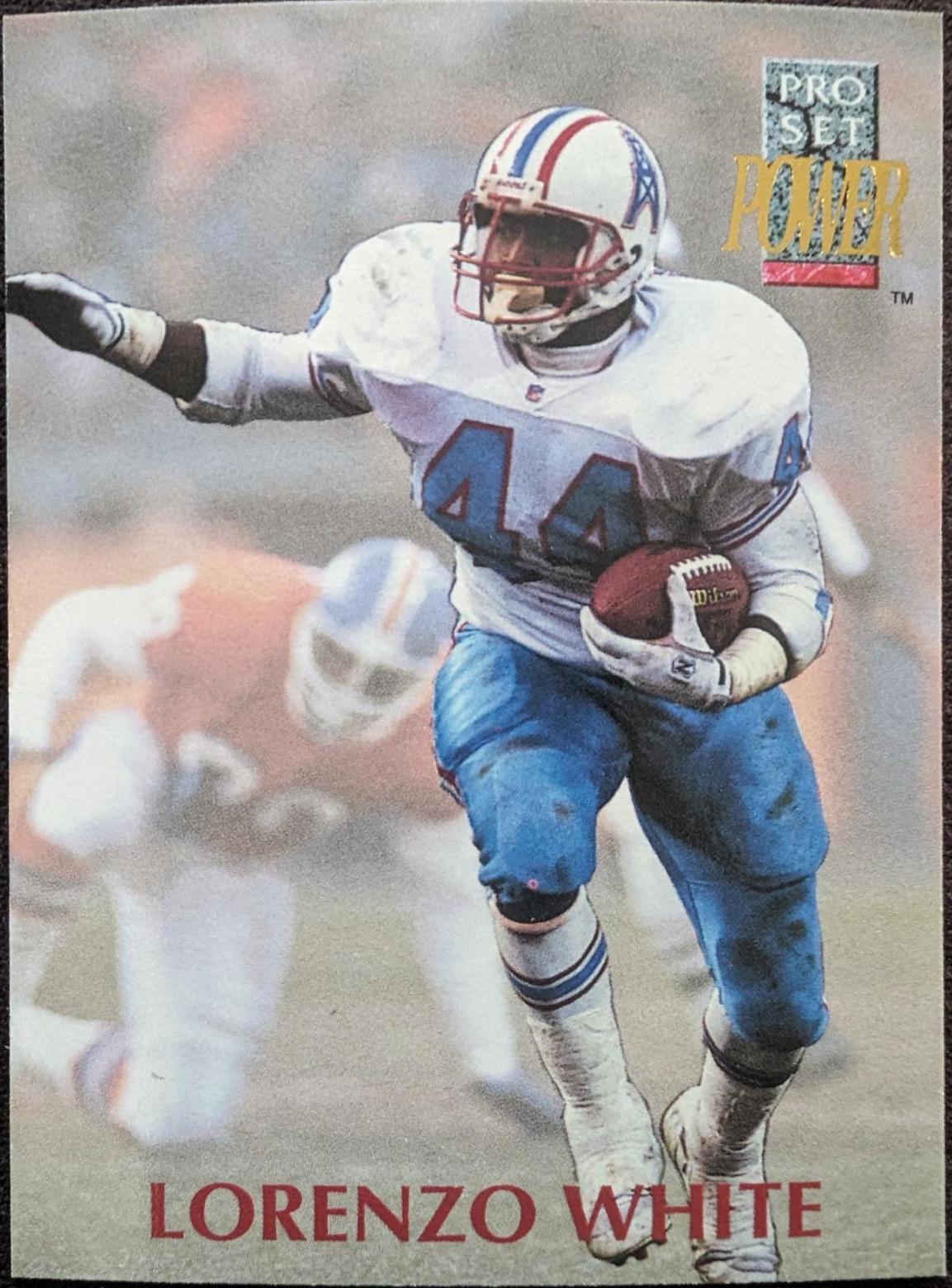 Lorenzo White #44 Football Cards 1992 Pro Set Power