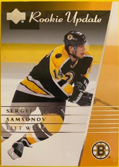 Sergei Samsonov #10 Hockey Cards 2002 Upper Deck Rookie Update